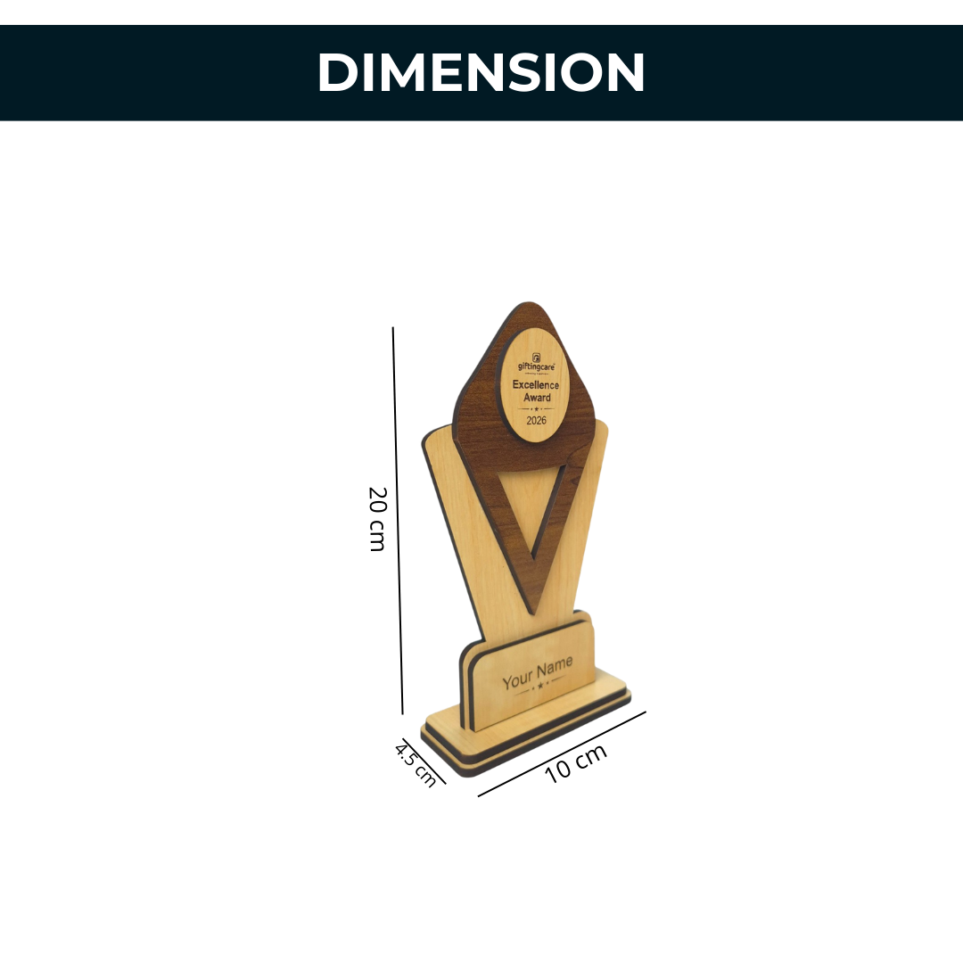 Customized MDF Wooden Trophy – Premium Corporate Award & Eco-Friendly Memento