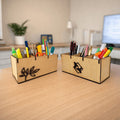Wooden desk organizers and pen, stationery stands ideal for office and home desks |3 Compartments Combo
