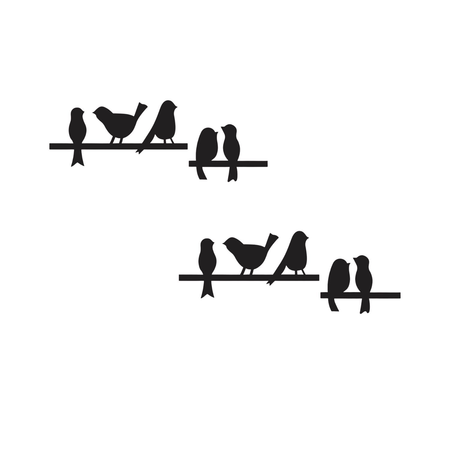 "Wooden 5 Birds wall Art Painting/ Wall Decorative for Living room, Office or Home | Dual Layer Black & White Wooden MDF Combo