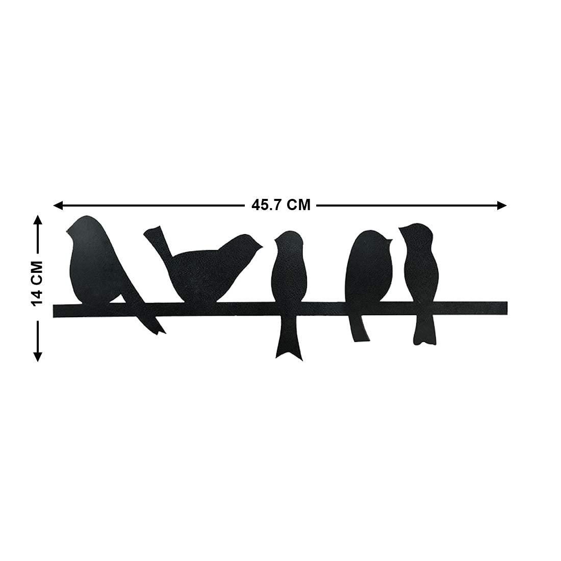 "Wooden 5 Birds wall Art Painting/ Wall Decorative for Living room, Office or Home | Dual Layer Black & White Wooden MDF Combo