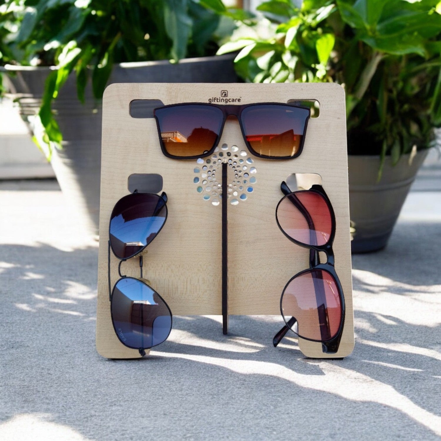 Sunglasses Holder Stand | Wooden Glasses Holder | Summer Birthday Gift | Personalised Gift | Glasses Organiser Combo