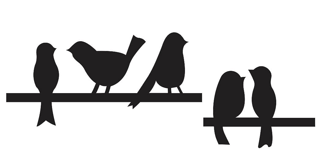 "Wooden 5 Birds wall Art Painting/ Wall Decorative for Living room, Office or Home | Dual Layer Black & White Wooden MDF Combo