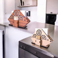 Wooden Cutlery Stand for Kitchen & Dining Table | Spoon, Knife & Fork Holder |3 Compartments & 2 Compartments Combo Set Of 2