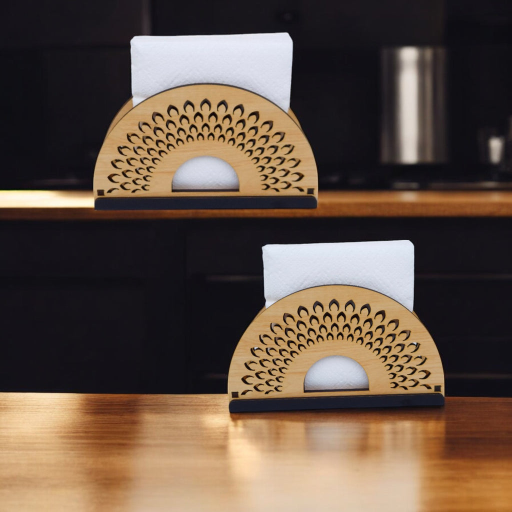 Wooden Cutlery Stand for Kitchen & Dining Table | Spoon, Knife & Fork Holder |3 Compartments & 2 Compartments Combo Set Of 2