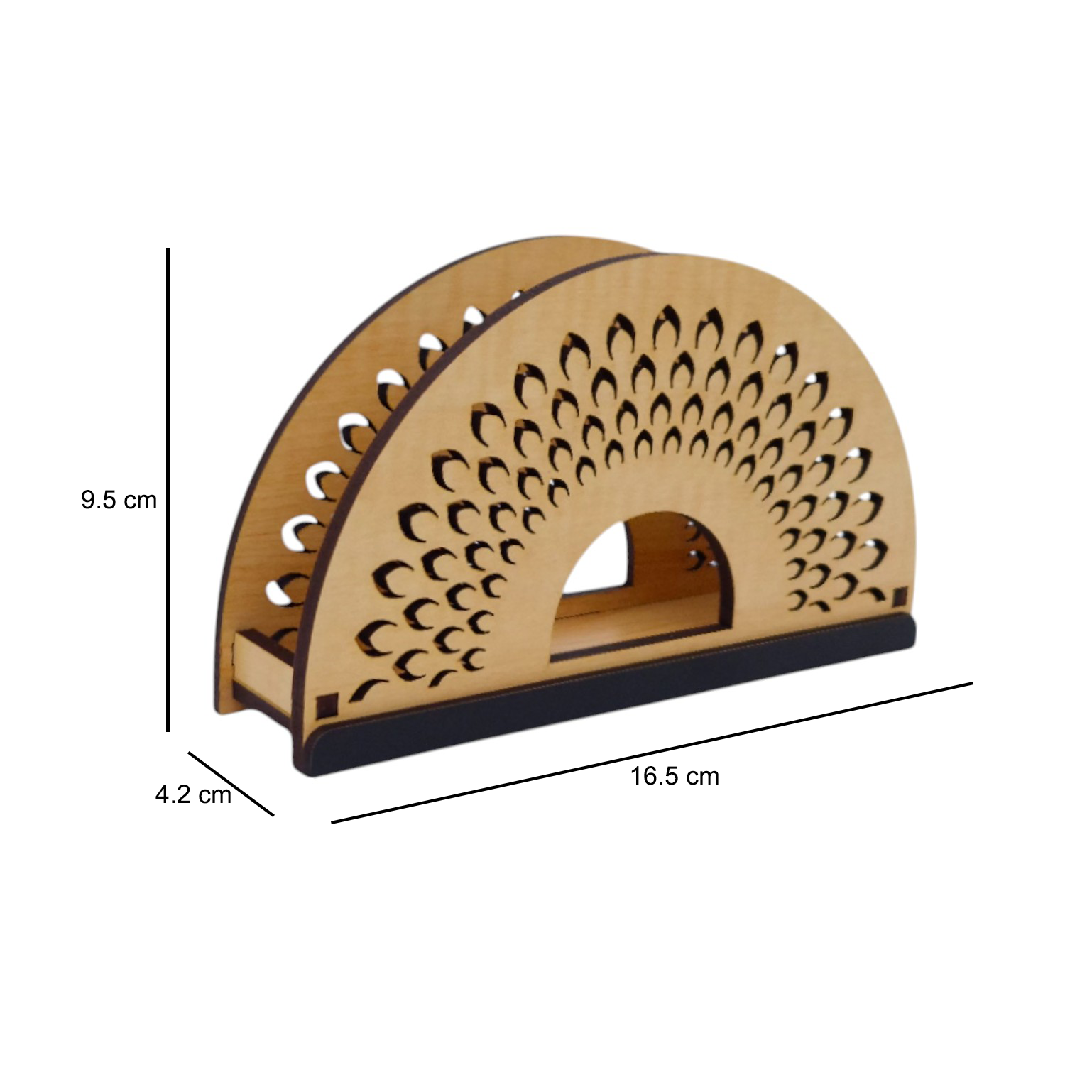 Tissue Paper Holder | Decorative and Premium Wooden holder ideal for Home, Kitchen Dining Table, Restaurants and Café (Peaccock)