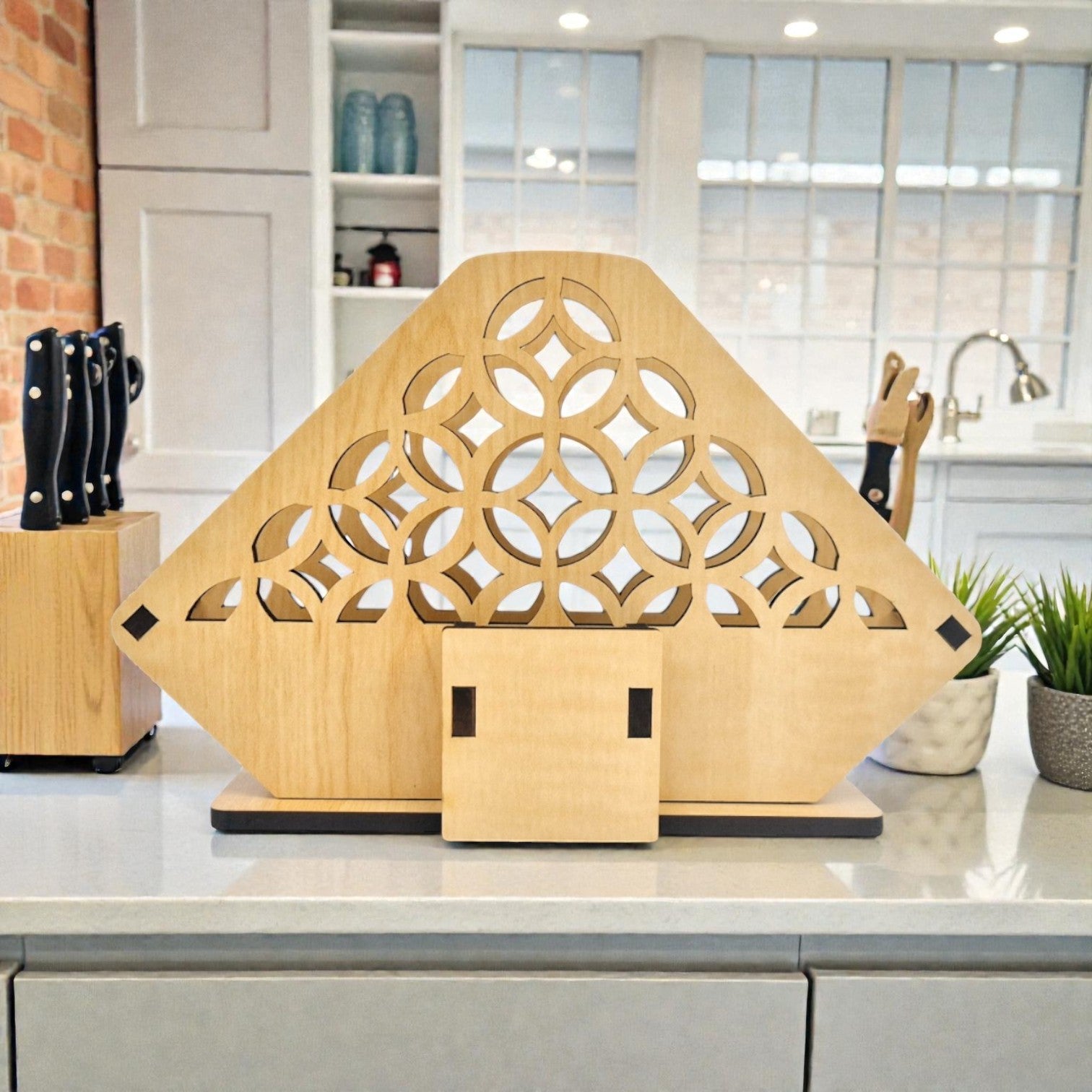 Tissue Paper and Toothpick Holder | Decorative and Premium Wooden holder ideal for Home, Kitchen Dining Table, Restaurants and Café