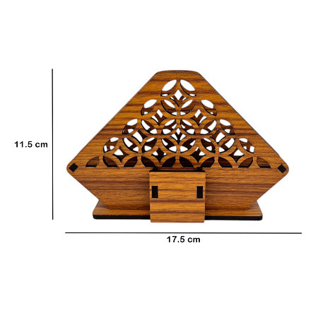 Tissue Paper and Toothpick Holder | Decorative and Premium Wooden holder ideal for Home, Kitchen Dining Table, Restaurants and Café Combo Set Of 2