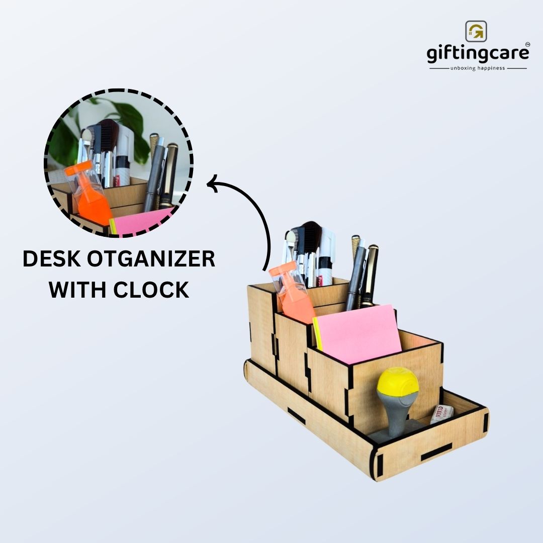 Multipurpose Desk Organizers with multiple compartments| 3 Boxes with Tray Stationary Organizer Ideal for Office, Students and Professionals