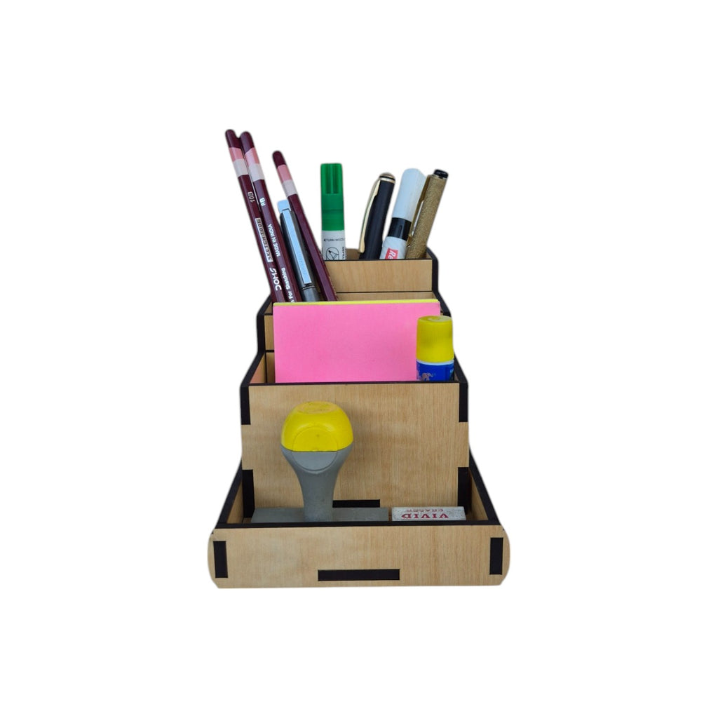 Multipurpose Desk Organizers with multiple compartments| 3 Boxes with Tray Stationary Organizer Ideal for Office, Students and Professionals