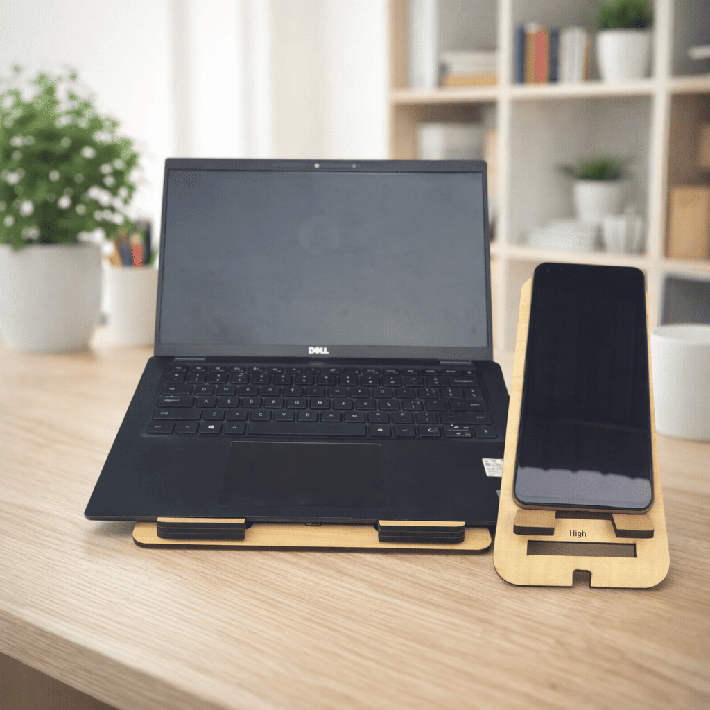 Portable Cross Laptop Stand | Office Desk & Work From Home | Lightweight Portable