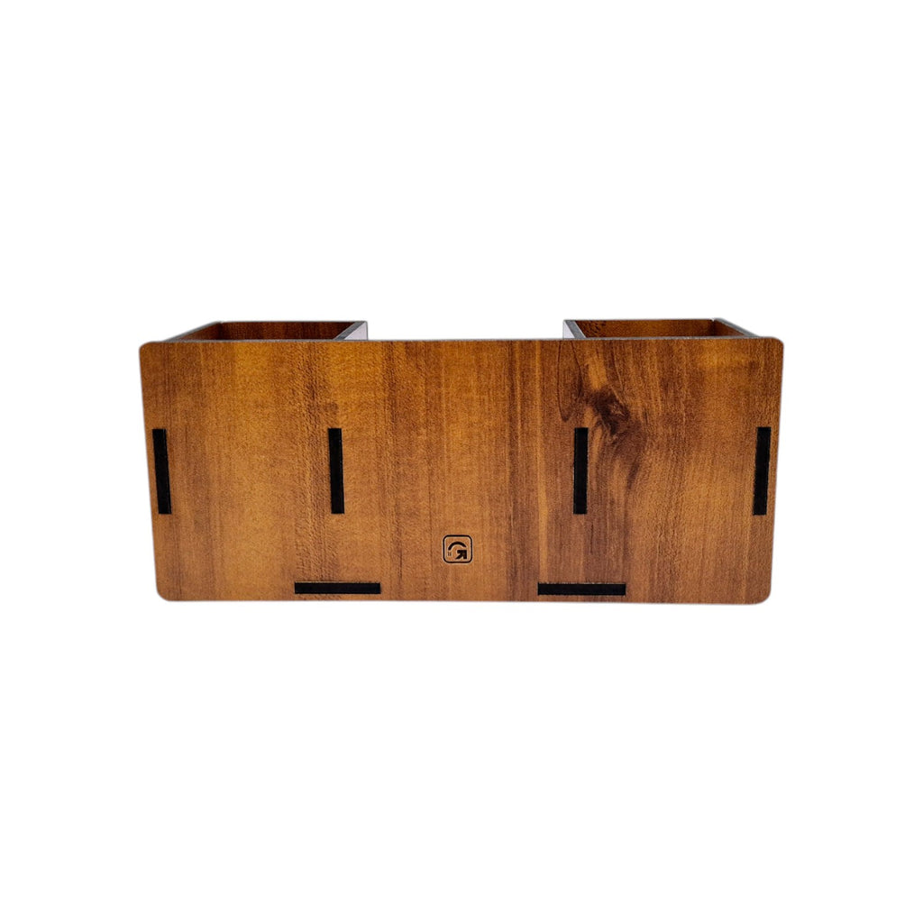 Desk Organizer With Mobile Holder, Remote & Visiting Card Holder | Multipurpose Wooden Pen And Pencil Holder Stand For Office Desk And Study Table.