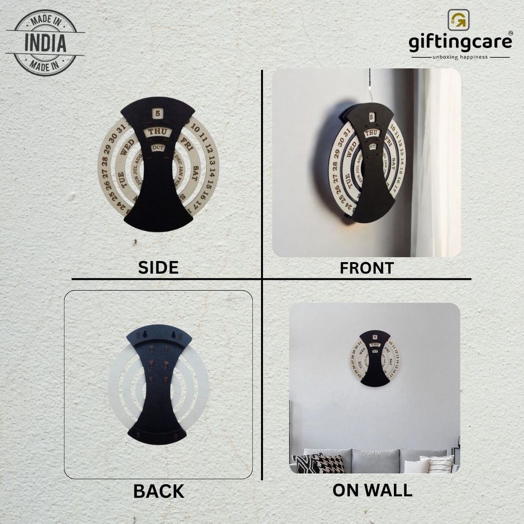 Circular lifetime wooden Wall Calendar for Office and home | |Corporate gifts