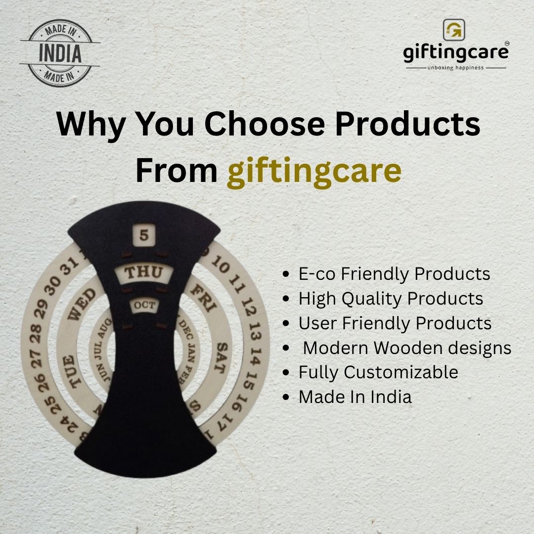 Circular lifetime wooden Wall Calendar for Office and home | |Corporate gifts