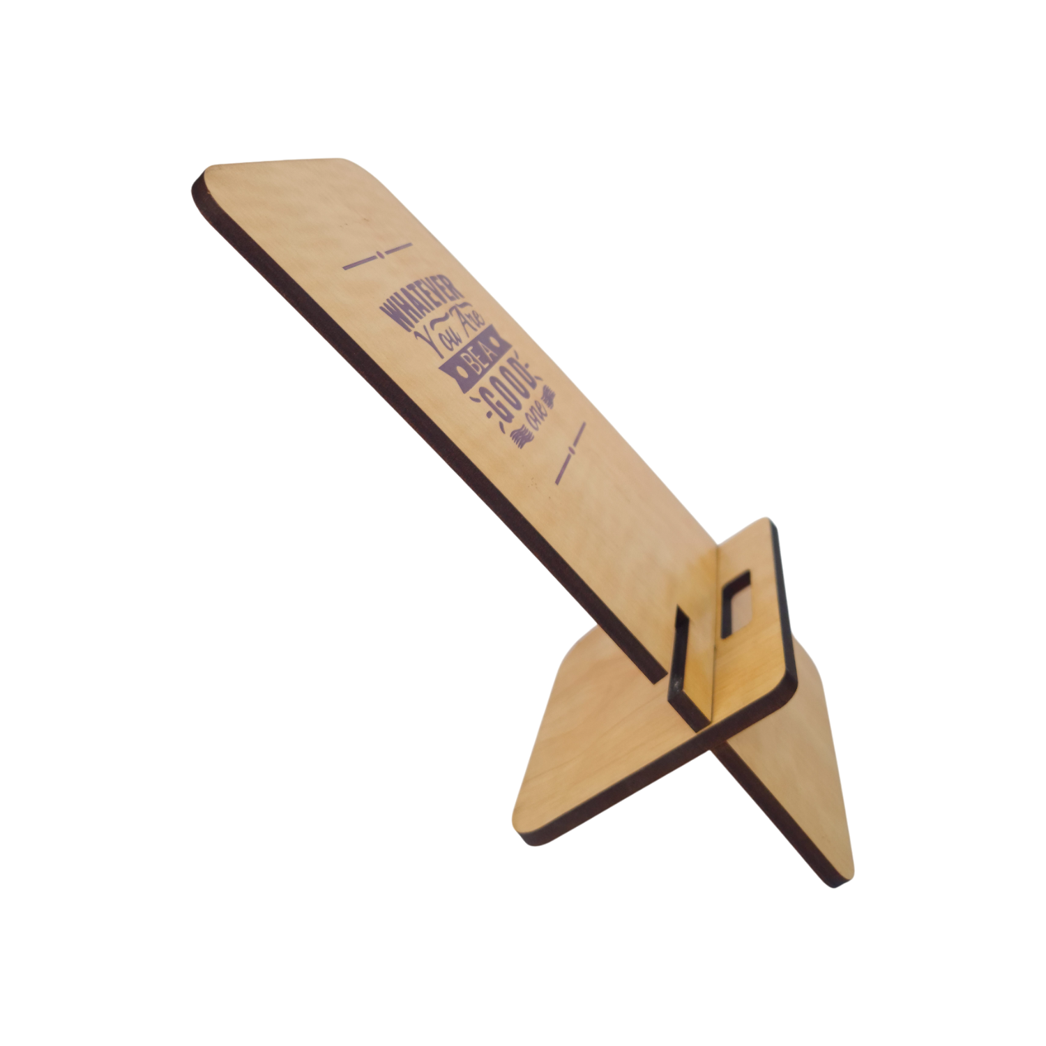 Wooden Mobile Stand with charging cable slot | 3 level adjustable phone holder