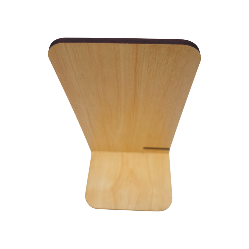Wooden Mobile Stand with charging cable slot | 3 level adjustable phone holder