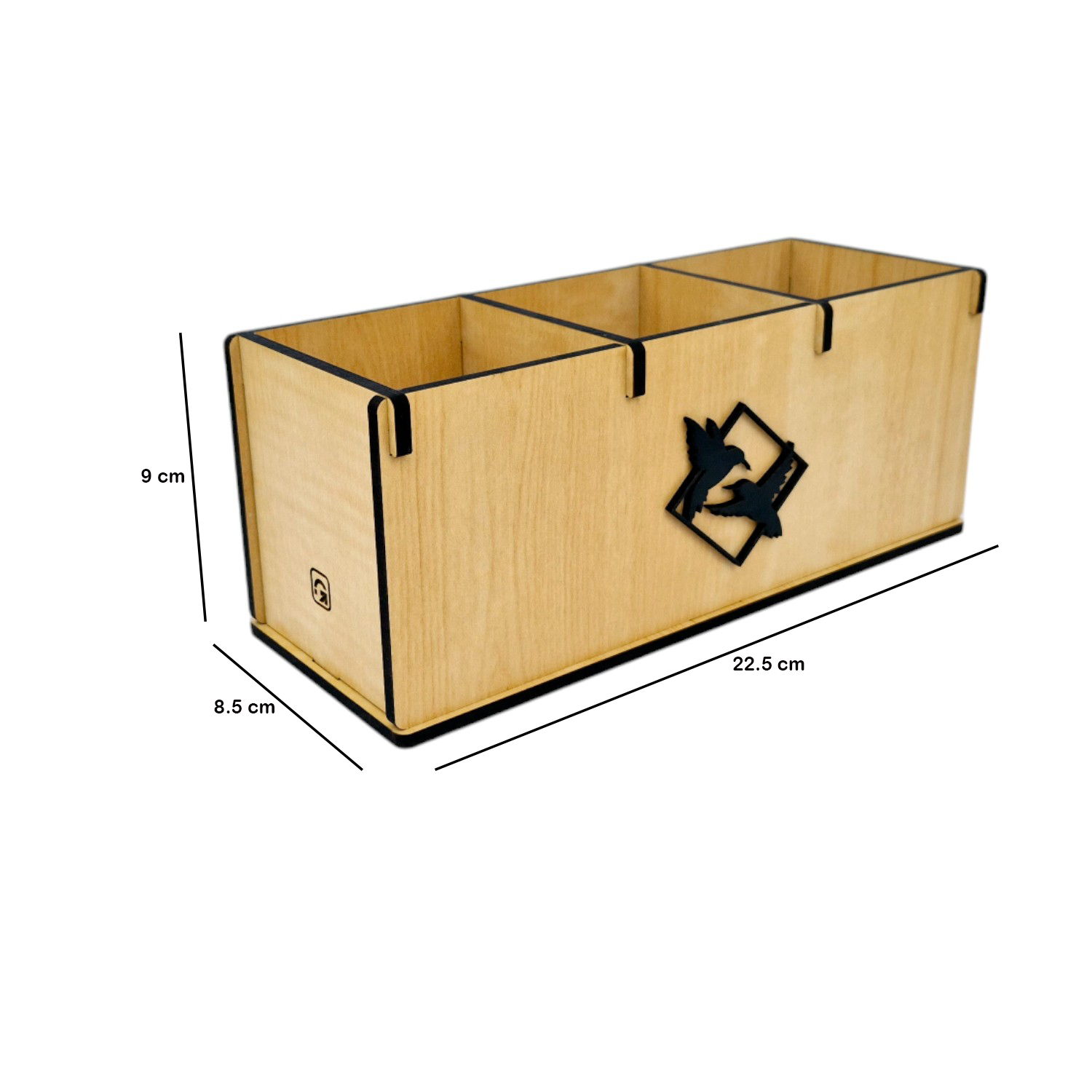 Wooden desk organizers and pen, stationery stands ideal for office and home desks |3 Compartments