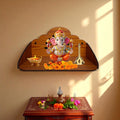 Wooden Temple/ Pooja Mandir for Home and Office Pooja Stand Modern Puja Mandir for Home or Shop |Wall mounted or Tabletop