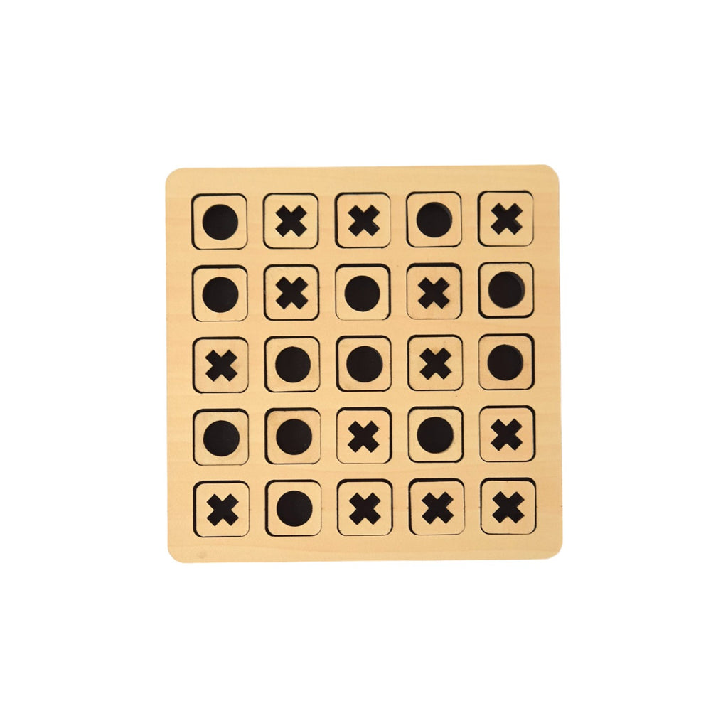 Wooden Tic Tac Toe: Prodigy Edition (5x5)