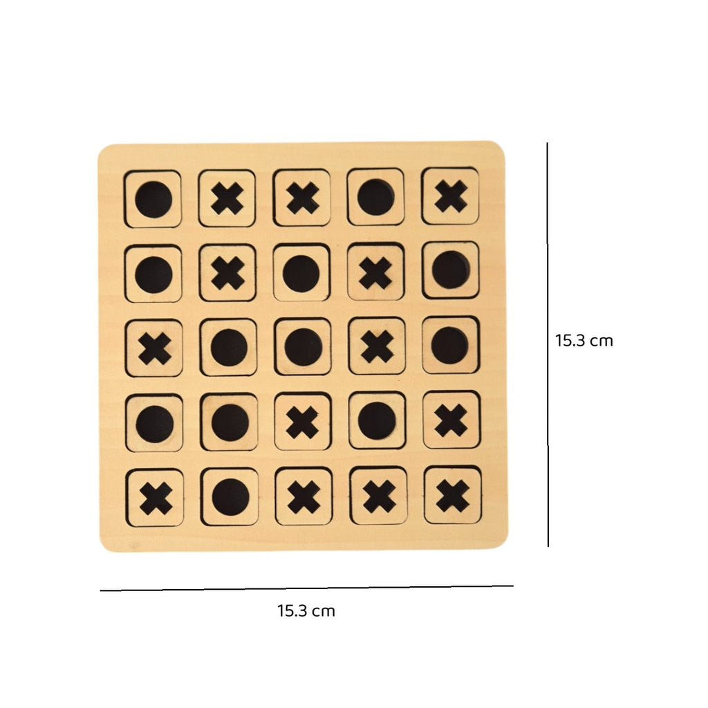 Wooden Tic Tac Toe: Prodigy Edition (5x5)