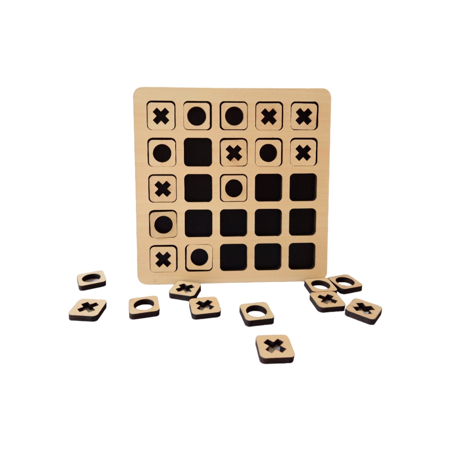 Wooden Tic Tac Toe: Prodigy Edition (5x5)