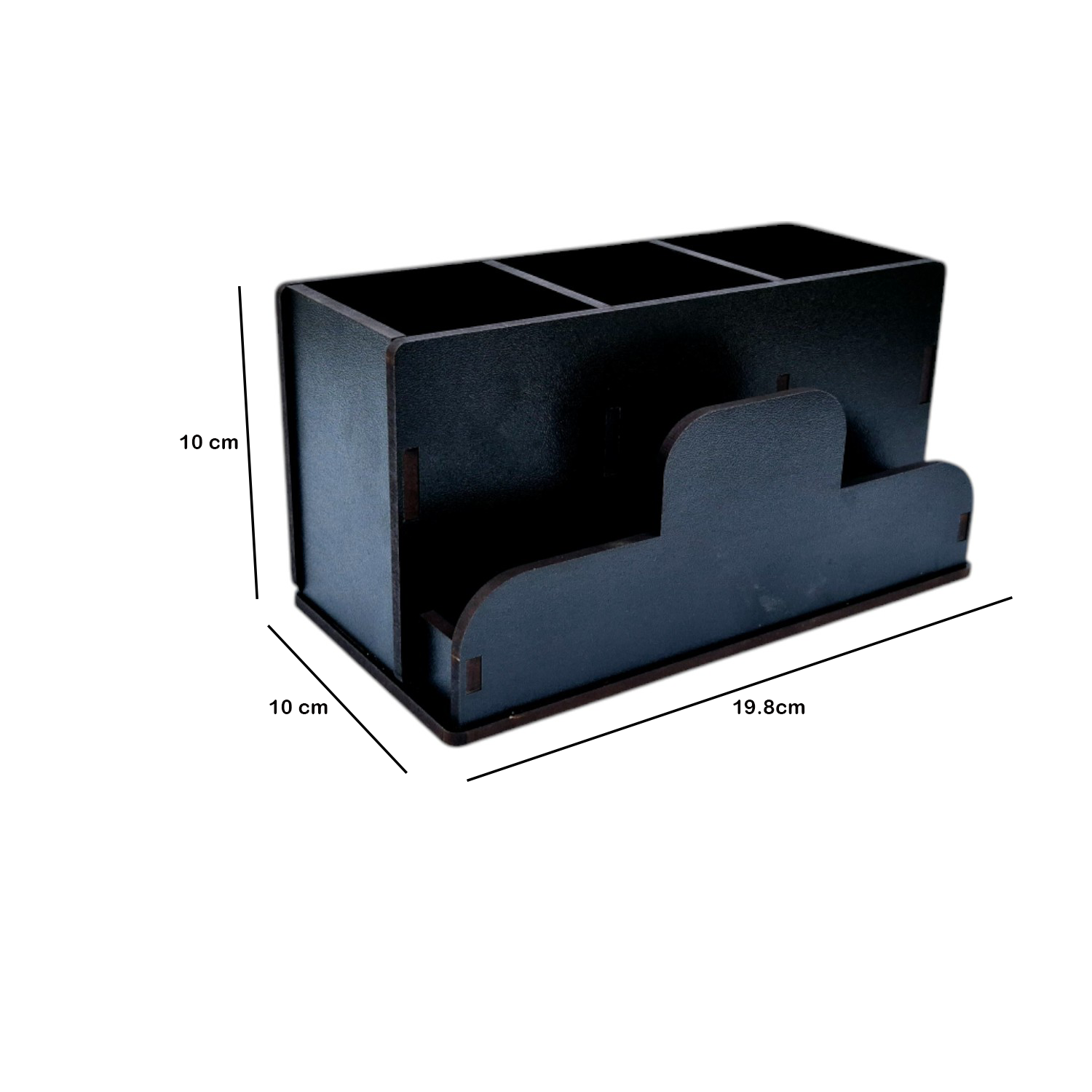 Wooden Cutlery Stand with Tissue Paper Holder for Kitchen & Dining Table | Spoon, Knife & Fork Holder|4 Compartments