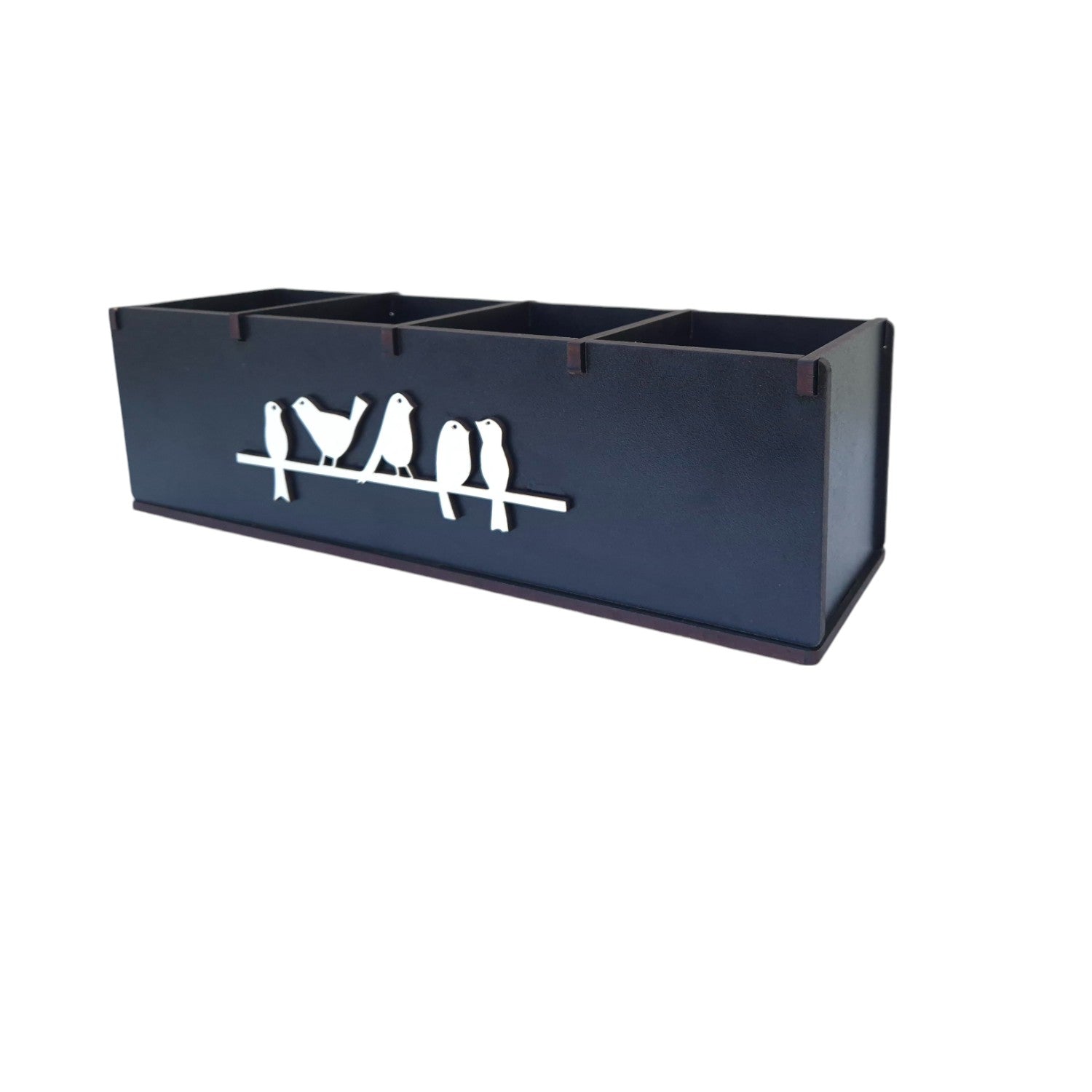 4 Compartments Wooden Desk Organizer, Stationery, Pen, Stand for Office & Home set of 2 , Combo