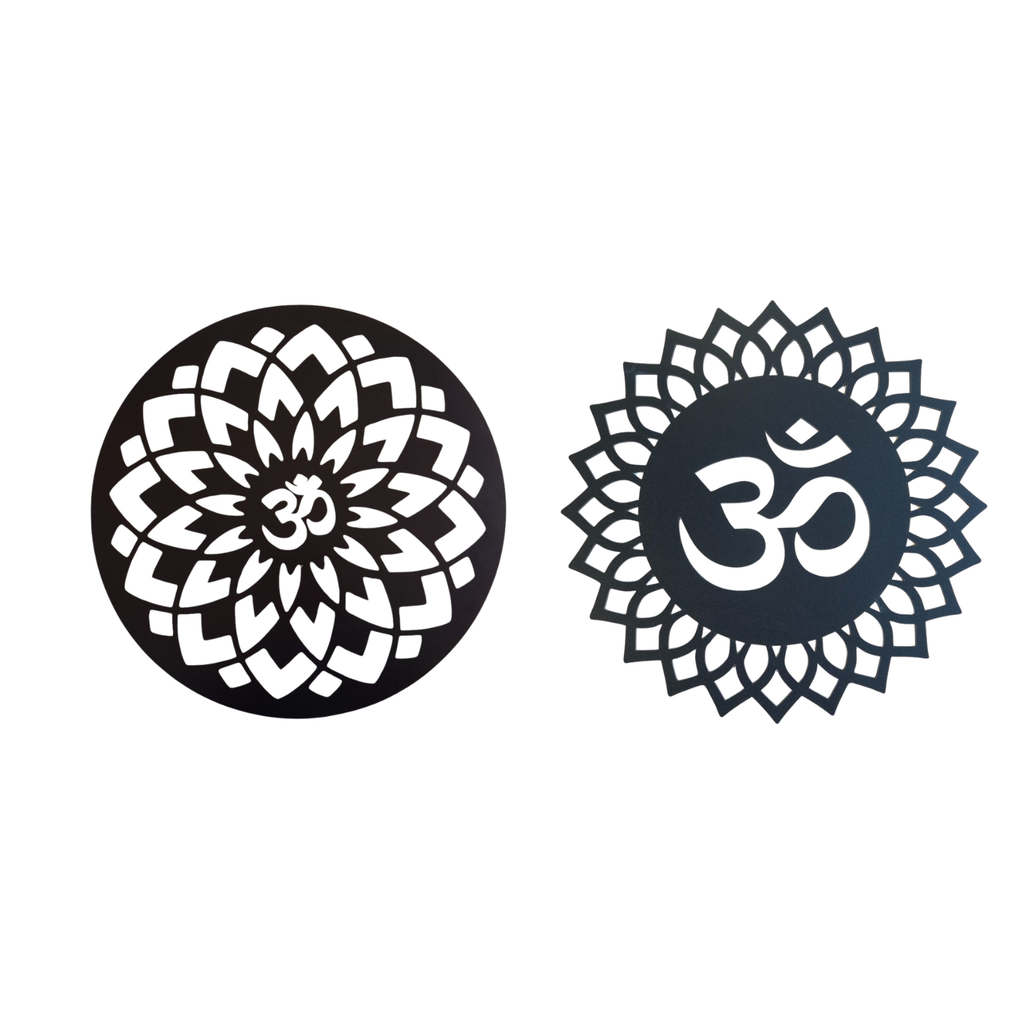 Wooden Om Wall Design/Om Wall Decor for Living Room, Bed Room, Pooja Room Combo Set Of 2
