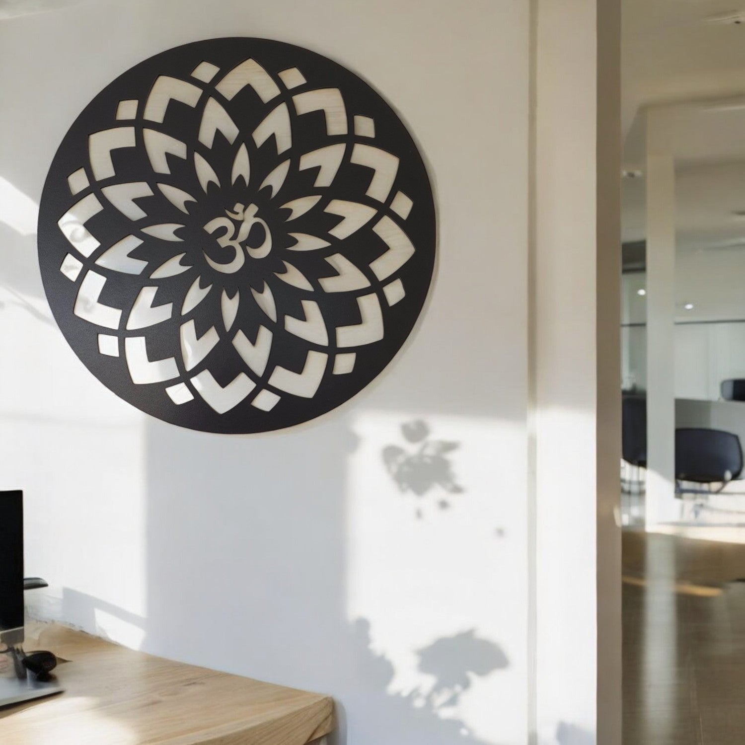 "Wooden Om Wall Design/Om Wall Decor for Living Room, Bed Room, Pooja Room- "