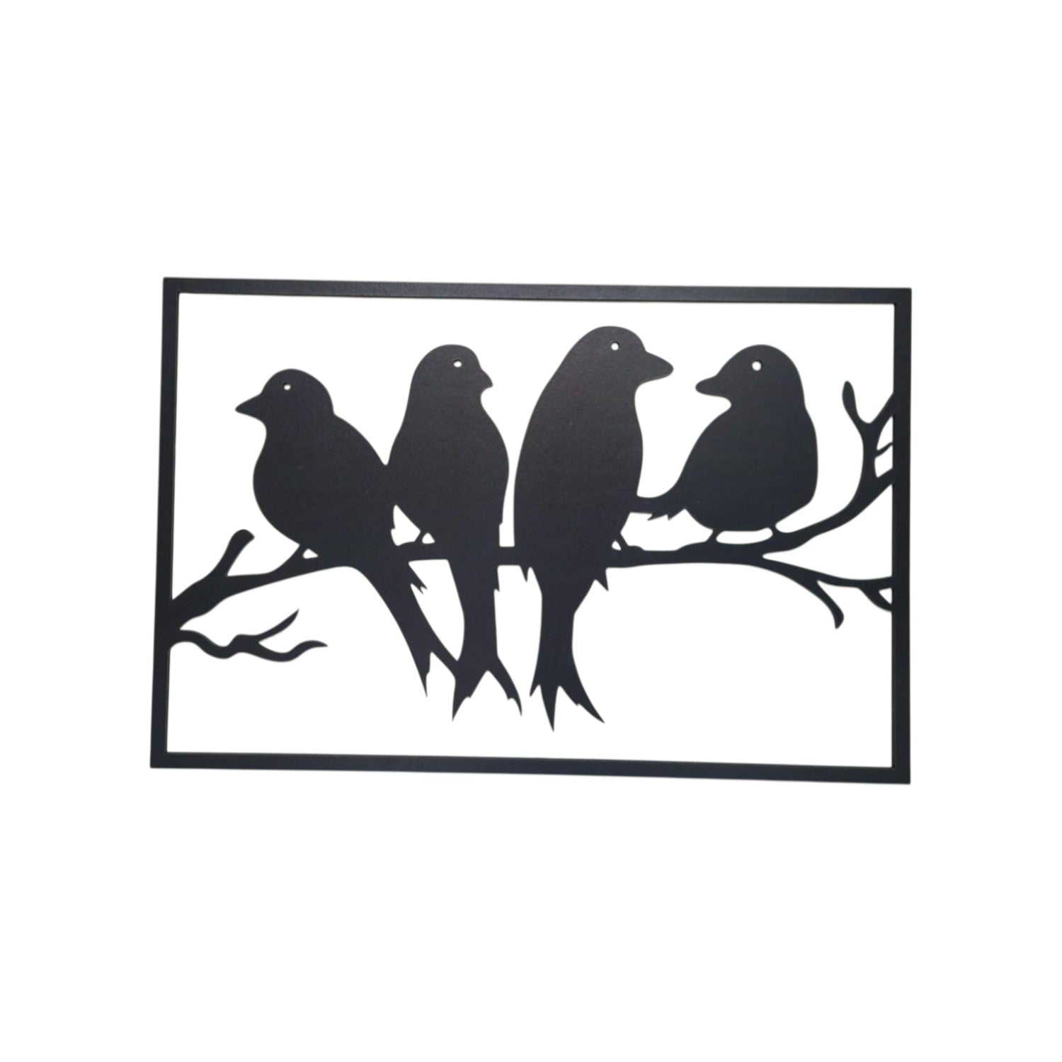 "Wooden 4 Birds wall Art Painting/ Wall Decorative for Living room, Office or Home | Dual Layer Black & White Wooden MDF "