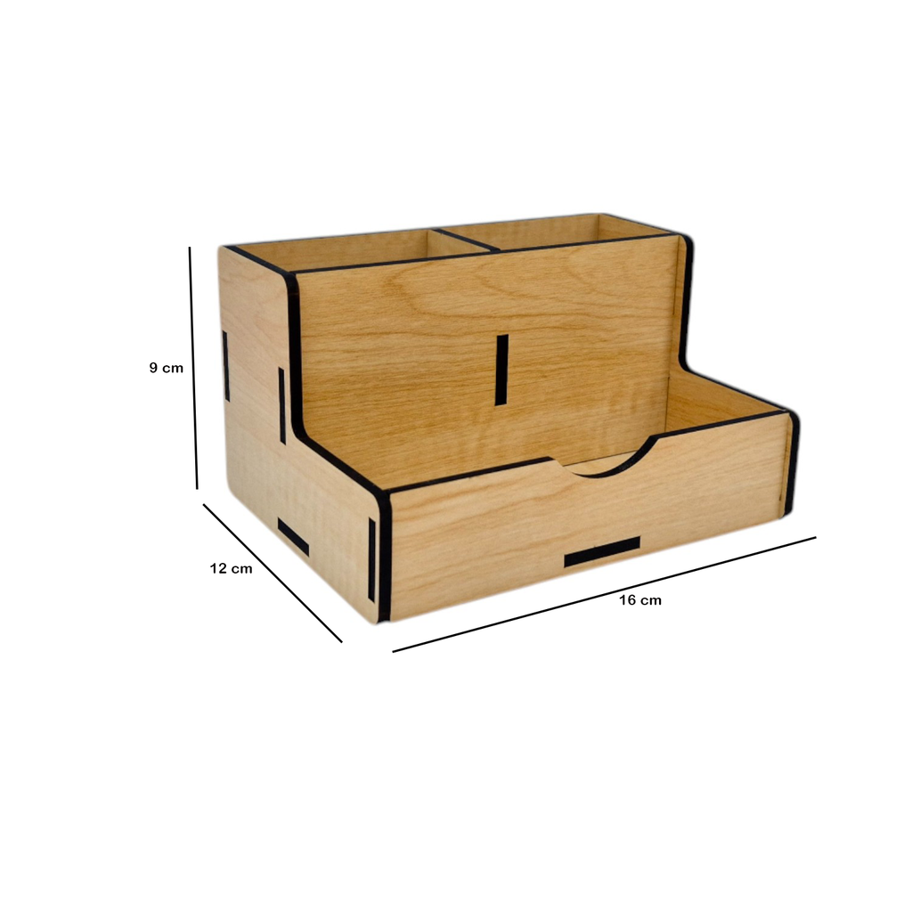Wooden Desk Organizer for Pen and Acessories | Multipurpose storage Stand