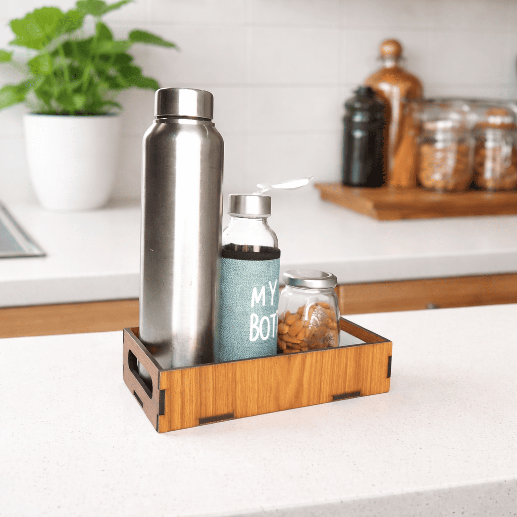 Wooden Serving Tray Platter Multipurpose Tray | Serving Tray for Breakfast, Tea Serving, Tray for Storage, Table Decor Kitchen Decor