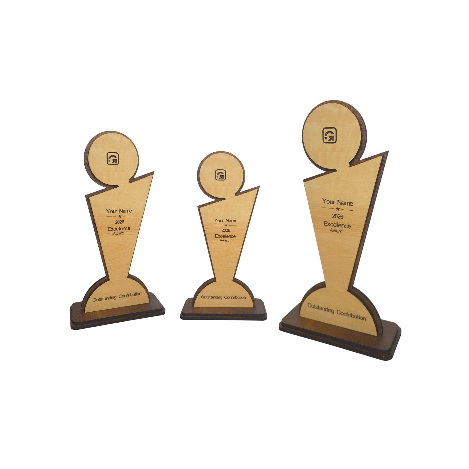 Customized MDF Wooden Trophy – Premium Corporate Award & Eco-Friendly Memento