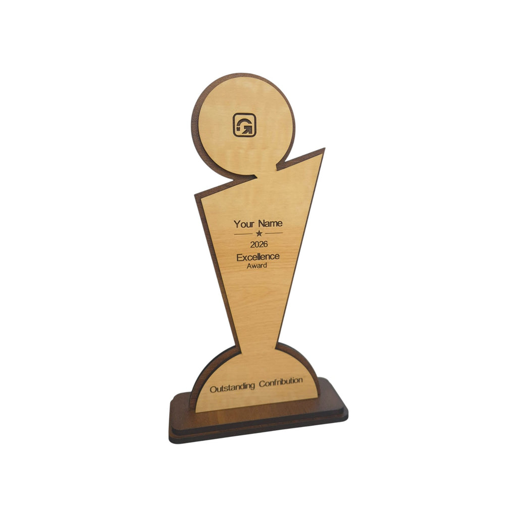 Customized MDF Wooden Trophy – Premium Corporate Award & Eco-Friendly Memento