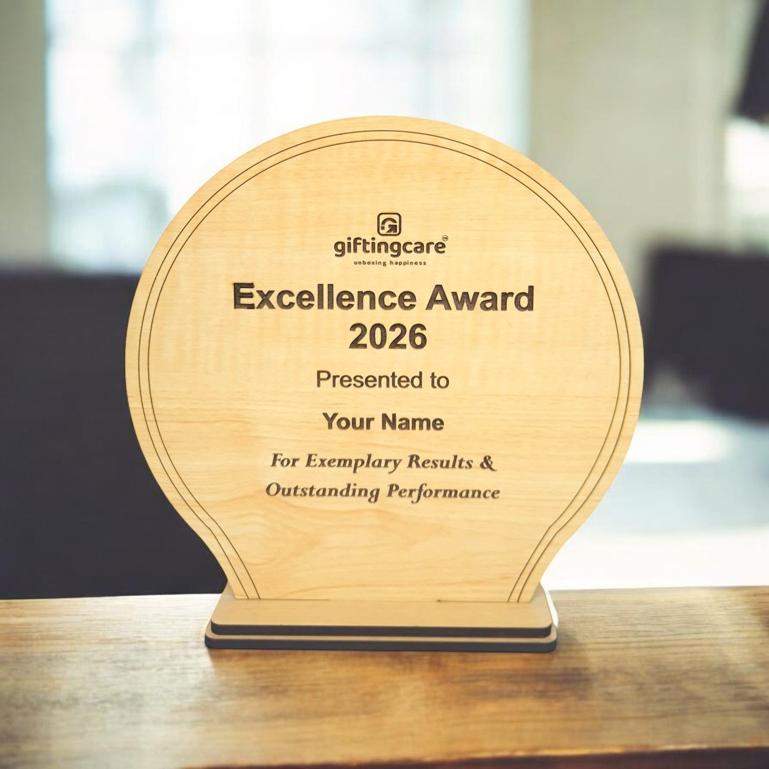 MDF Wooden Trophy | Customized Memento for Achievements & Events