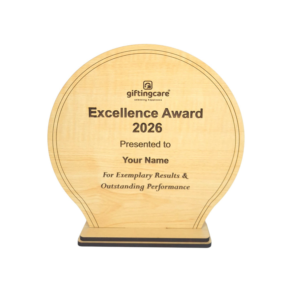 MDF Wooden Trophy | Customized Memento for Achievements & Events
