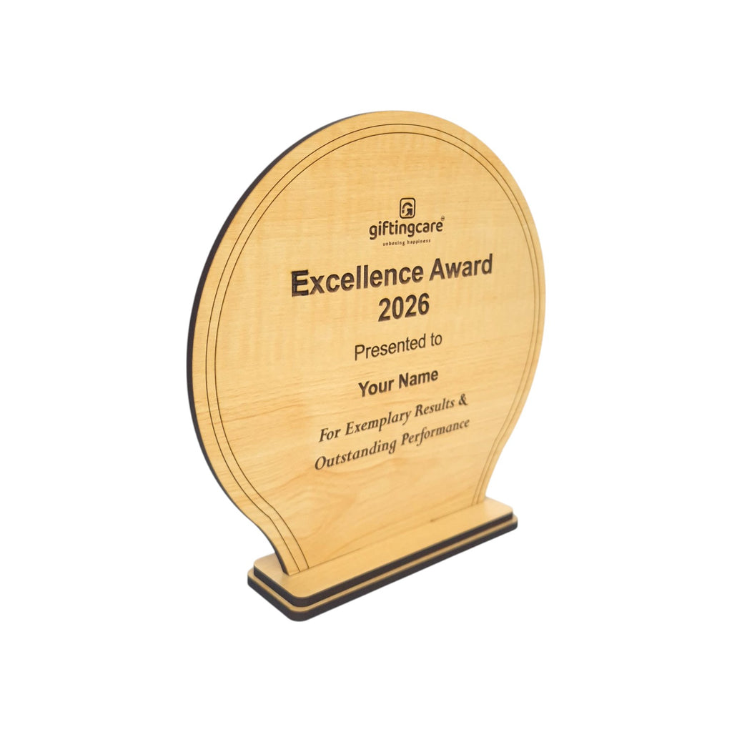MDF Wooden Trophy | Customized Memento for Achievements & Events