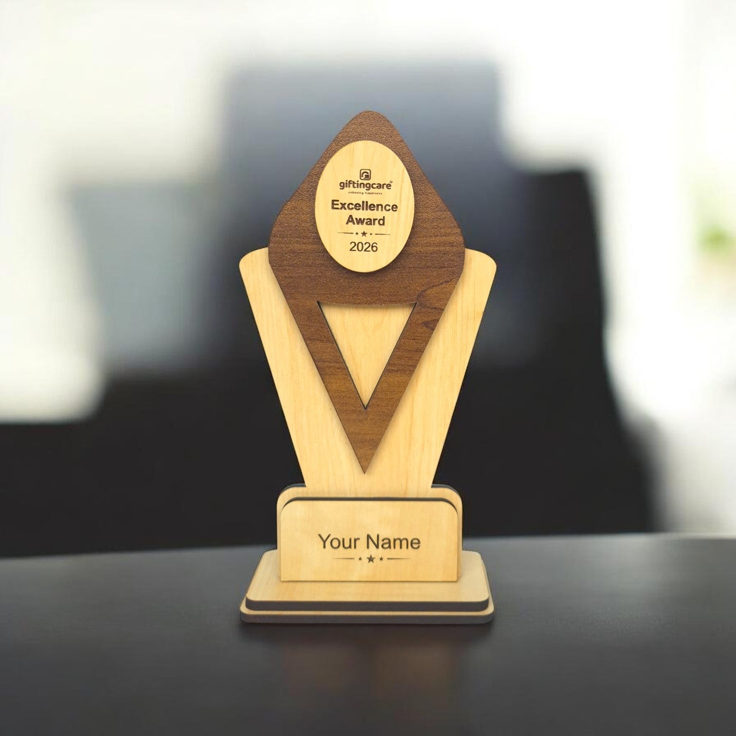 Customized MDF Wooden Trophy – Premium Corporate Award & Eco-Friendly Memento