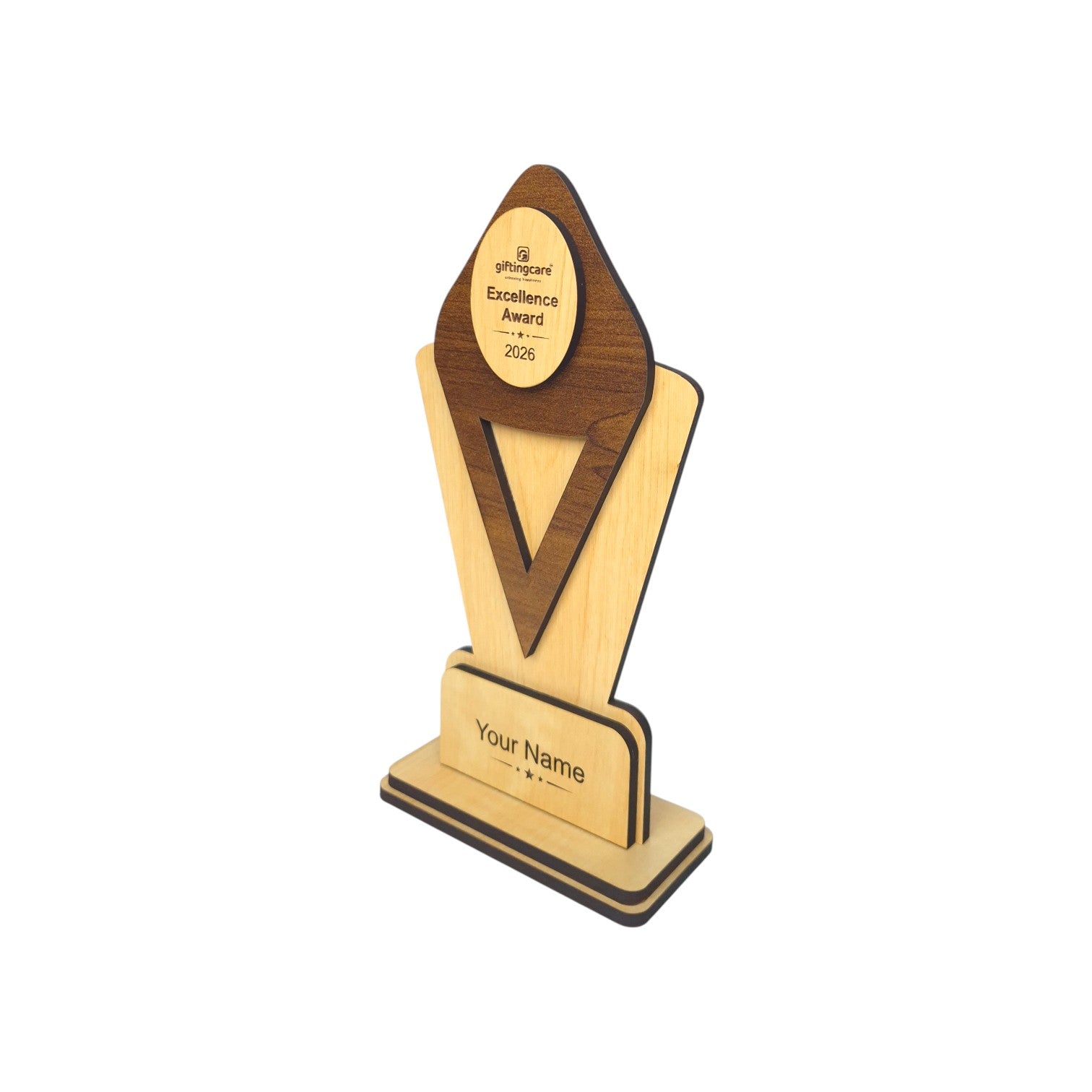 Customized MDF Wooden Trophy – Premium Corporate Award & Eco-Friendly Memento