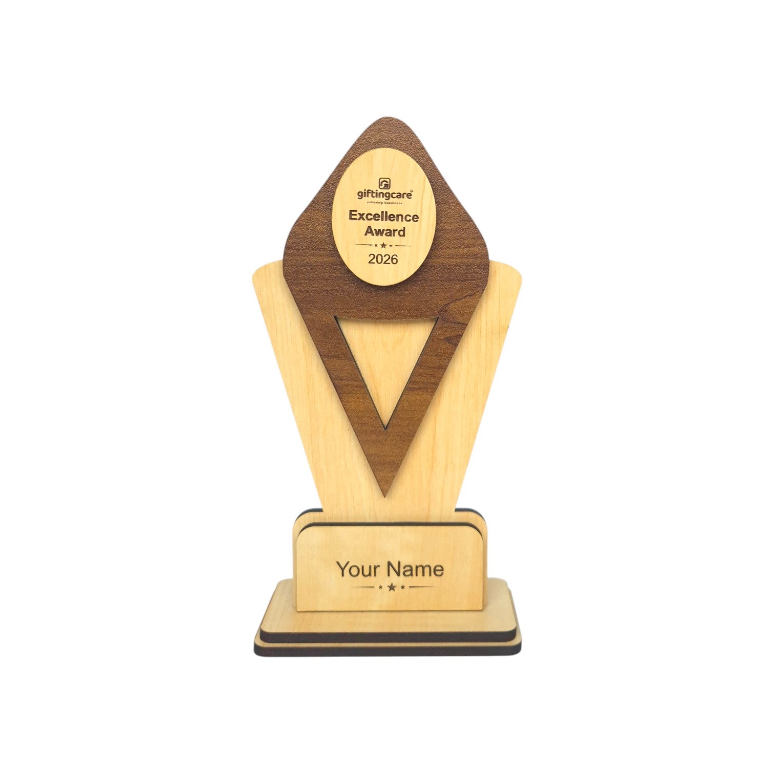 Customized MDF Wooden Trophy – Premium Corporate Award & Eco-Friendly Memento