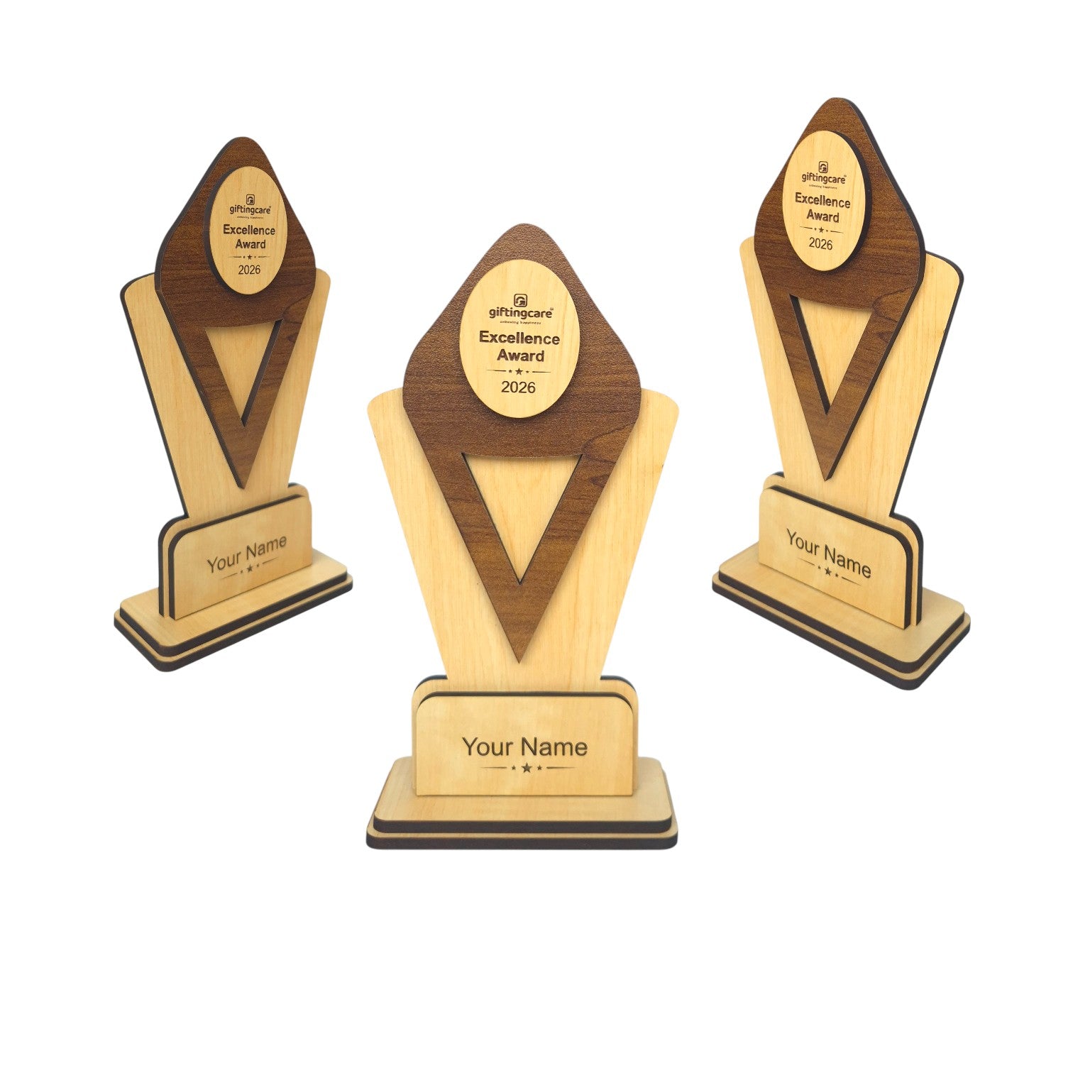 Customized MDF Wooden Trophy – Premium Corporate Award & Eco-Friendly Memento