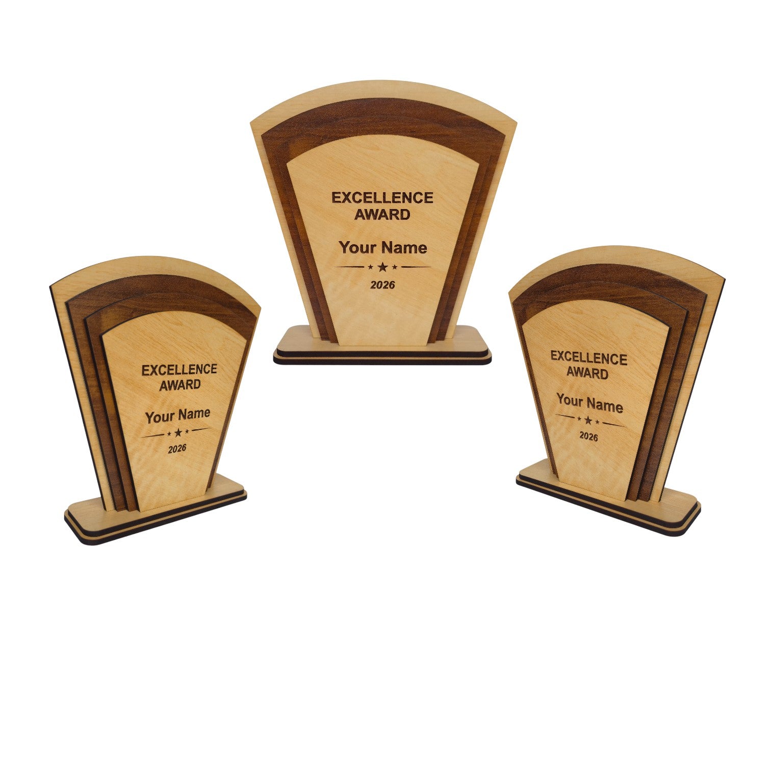 Customized MDF Wooden Trophy – Premium Achievement & Event Memento