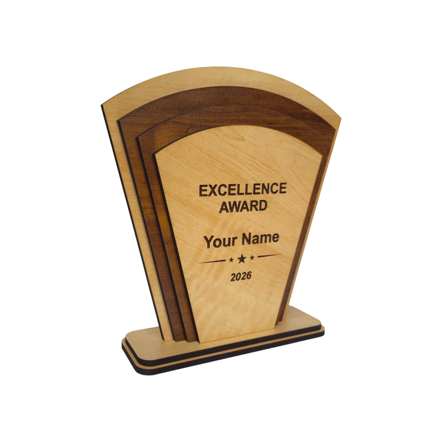Customized MDF Wooden Trophy – Premium Achievement & Event Memento