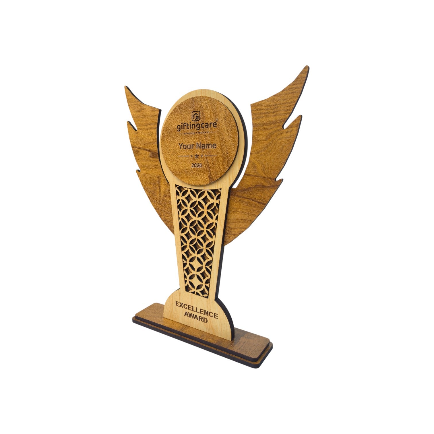 Personalized Wooden Award Trophy – MDF Recognition Plaque