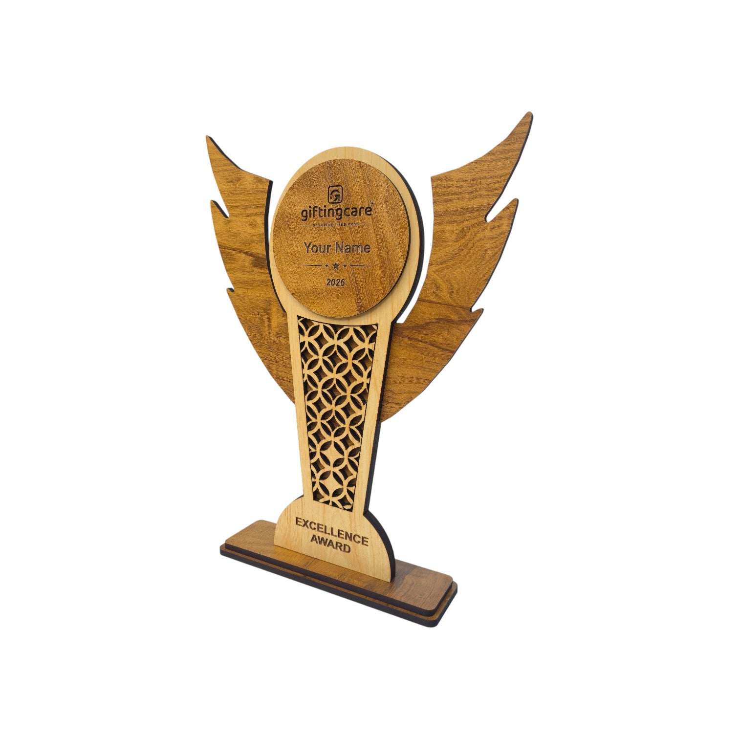Personalized Wooden Award Trophy – MDF Recognition Plaque
