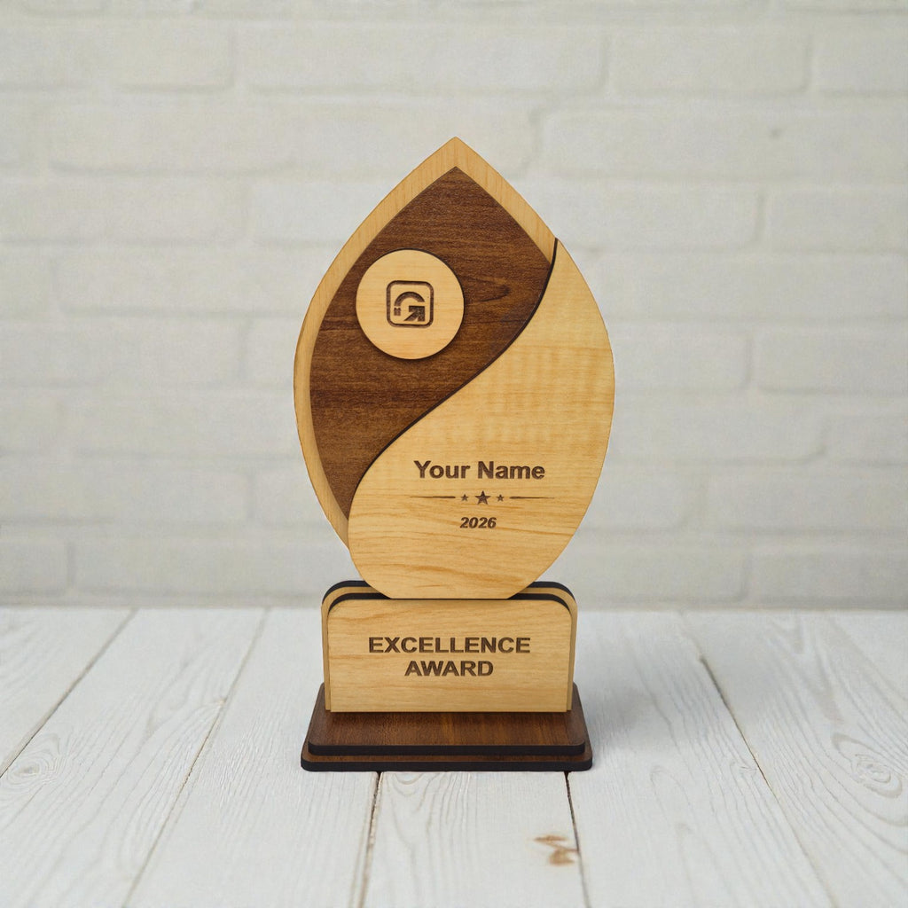 Elegant MDF Wood Memento – Custom Engraved Trophy for All Occasions