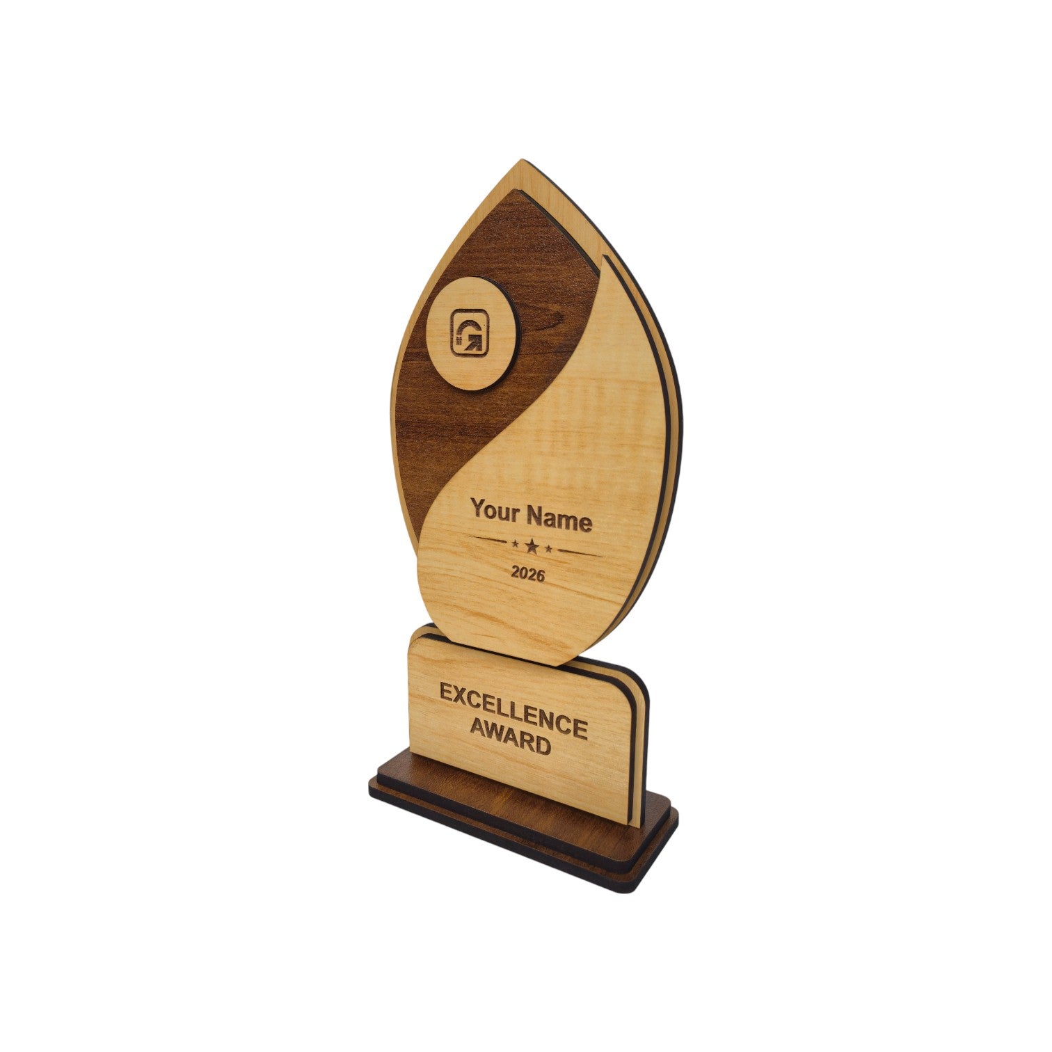 Elegant MDF Wood Memento – Custom Engraved Trophy for All Occasions