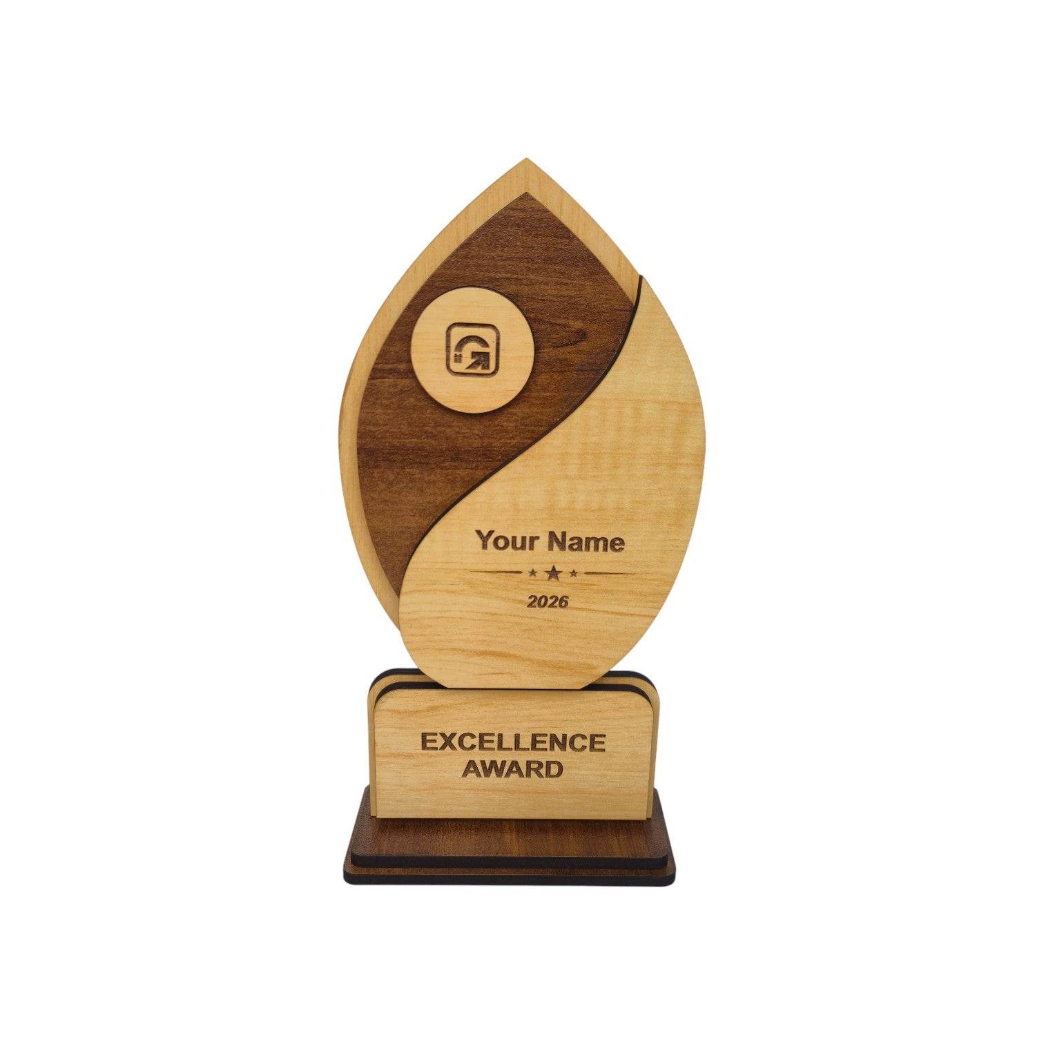 Elegant MDF Wood Memento – Custom Engraved Trophy for All Occasions