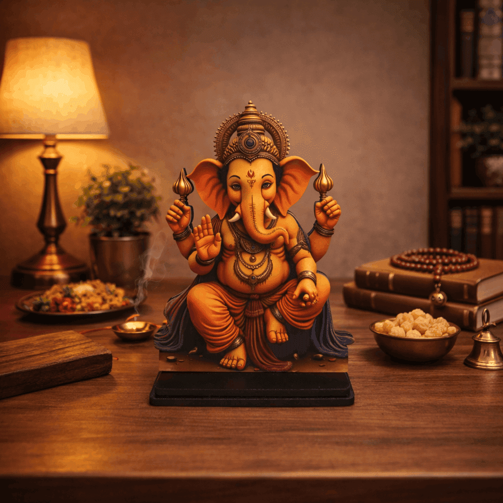 Lord Ganesha God Idol for Car , Home & Office | Ganpati Bappa Murti | Decorative Ganesh Ji Showpiece for  Gift Purpose