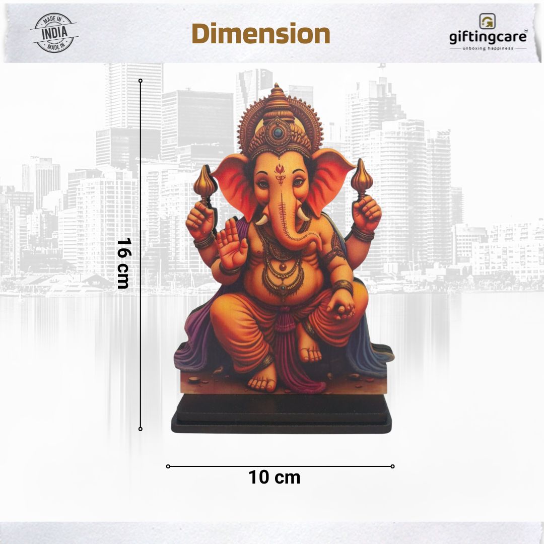 Lord Ganesha God Idol for Car , Home & Office | Ganpati Bappa Murti | Decorative Ganesh Ji Showpiece for  Gift Purpose