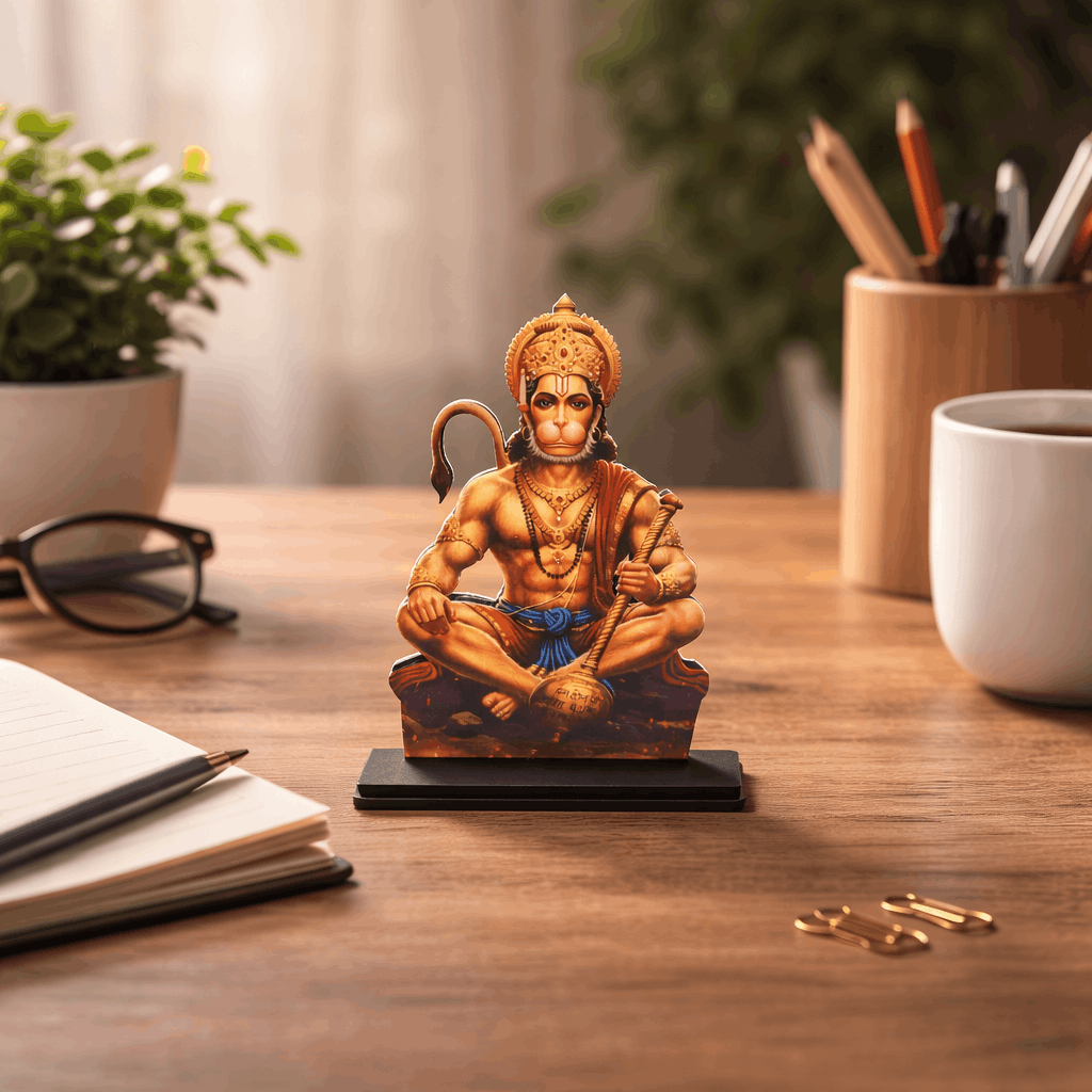 Hanuman Ji Idol for Car, Home & Office | Bajrang Bali Idol | Hanuman Ji Showpiece suitable for Desk, Temple, Dashboard